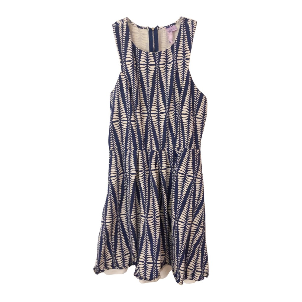 Alya Palm Print Skater Dress